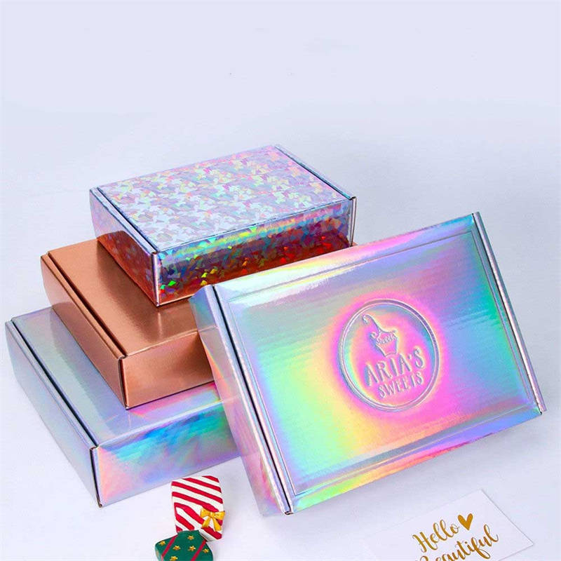 Holographic Corrugated Paper Box For Gift Packaging Shipping Mailer Boxes