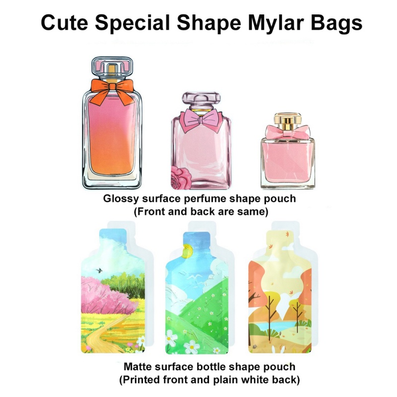 Bottle Shape Mylar Bags Sample Packaging Pouch